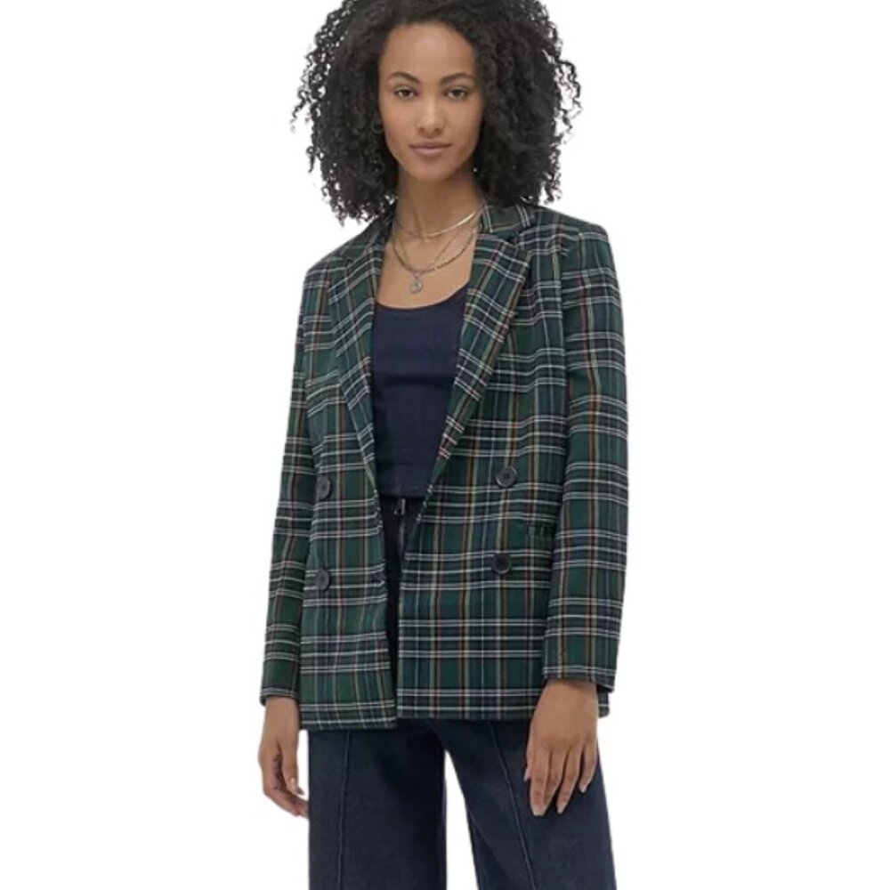 Urban Outfitters Plaid Double-Breasted Blazer – XXL
